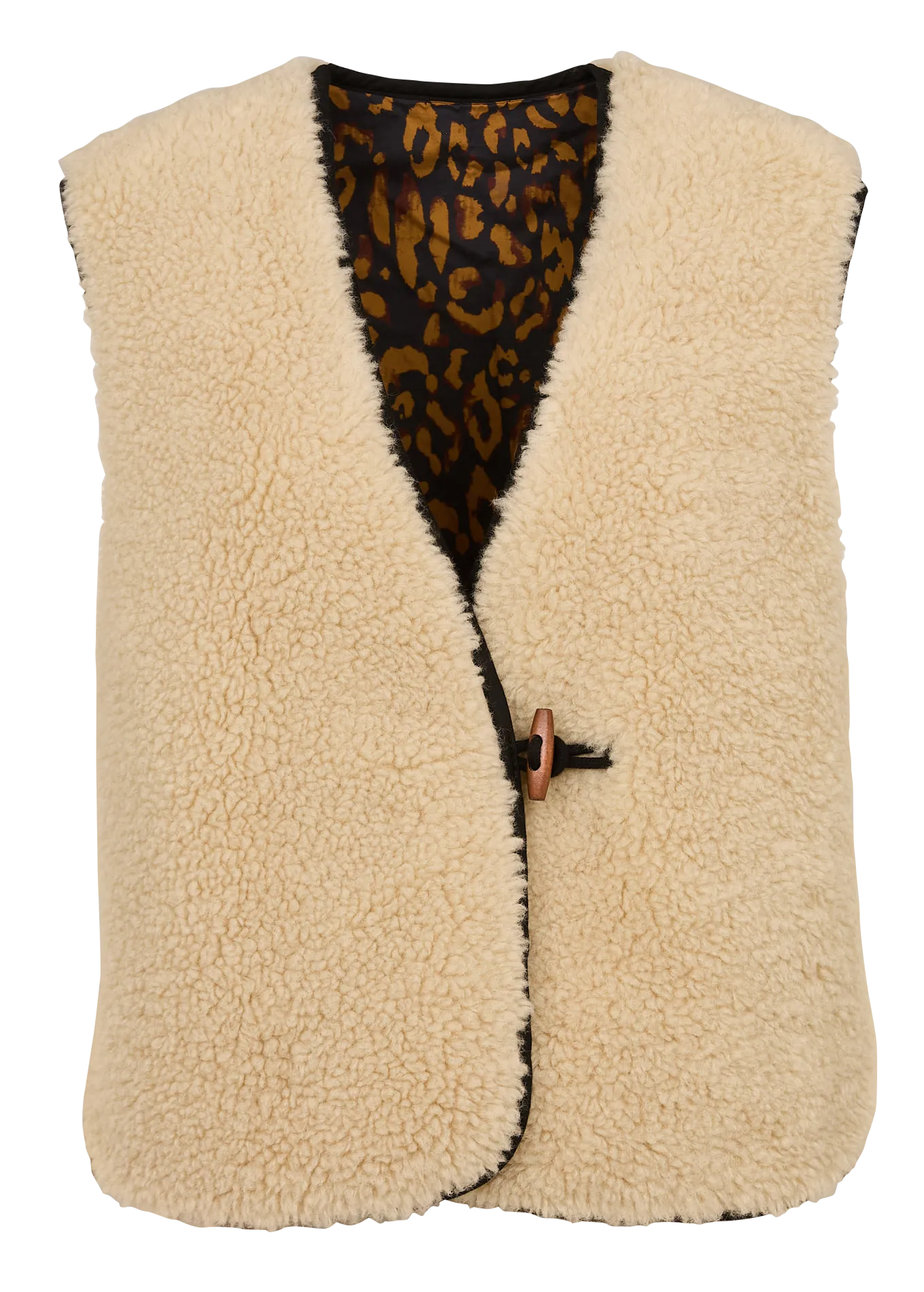 VALLOS  CHAQUETA RECTA REVERSIBLE CON CUELLO EN V EN BLANCO
