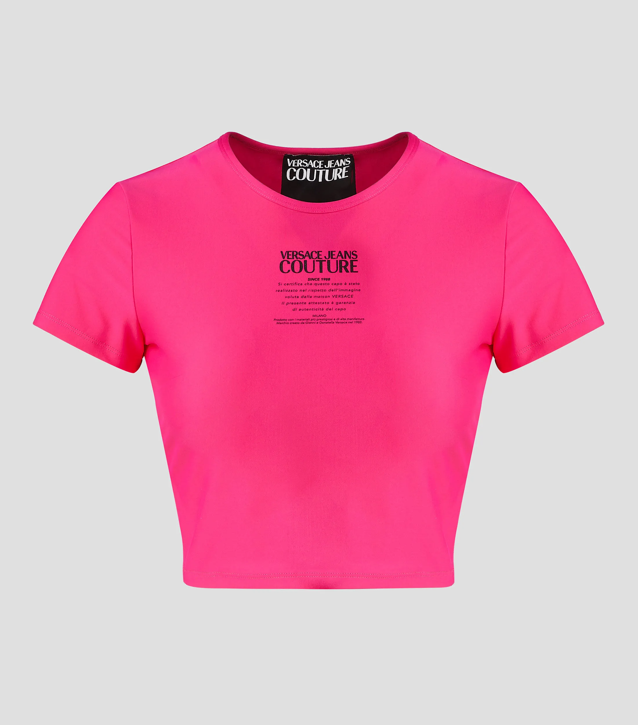 Versace Jeans Couture Playera cropped estampada de manga corta Mujer