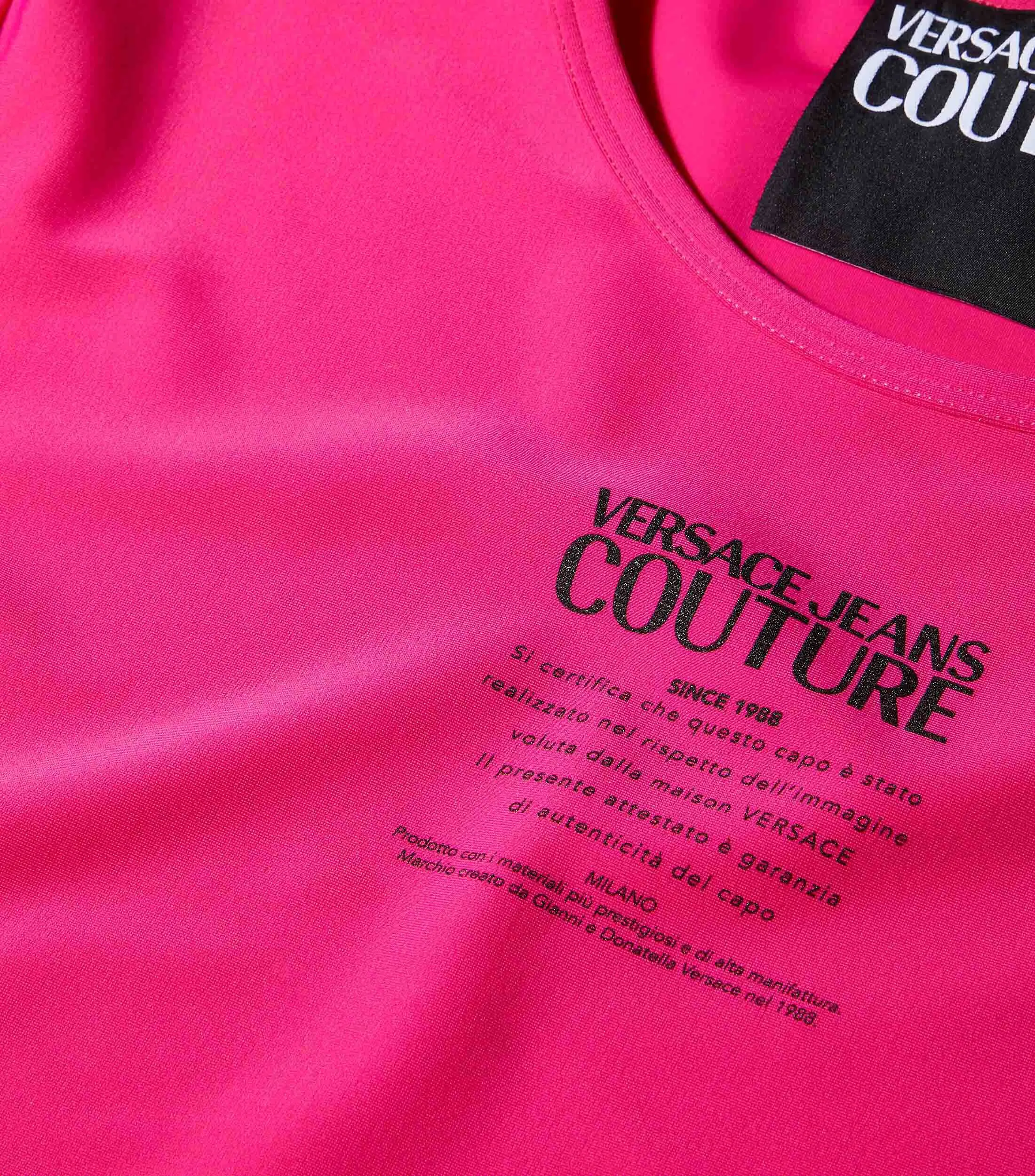 Versace Jeans Couture Playera cropped estampada de manga corta Mujer