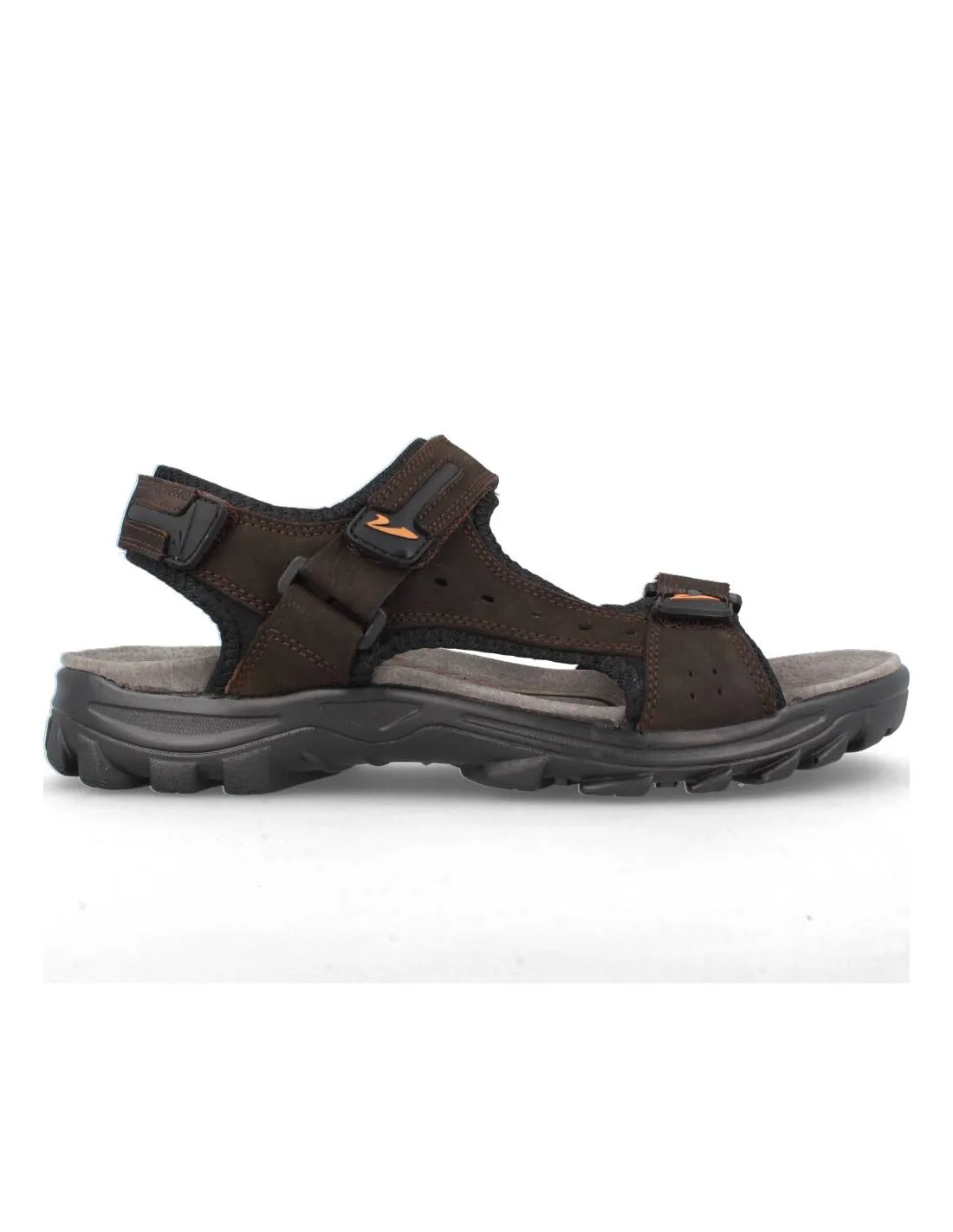 VICMART  SANDALIA CALIFORNIANA VELCROS PIEL MARRóN