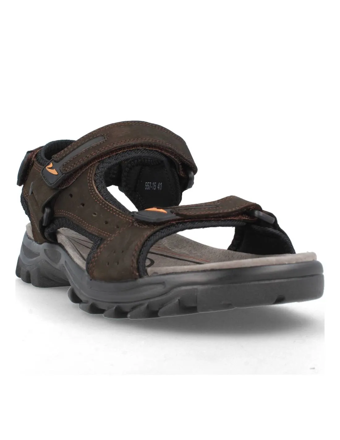 VICMART  SANDALIA CALIFORNIANA VELCROS PIEL MARRóN