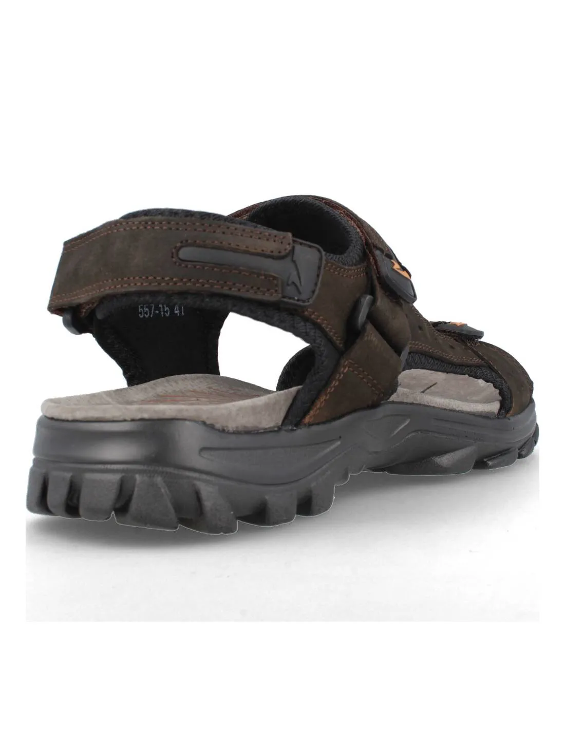 VICMART  SANDALIA CALIFORNIANA VELCROS PIEL MARRóN