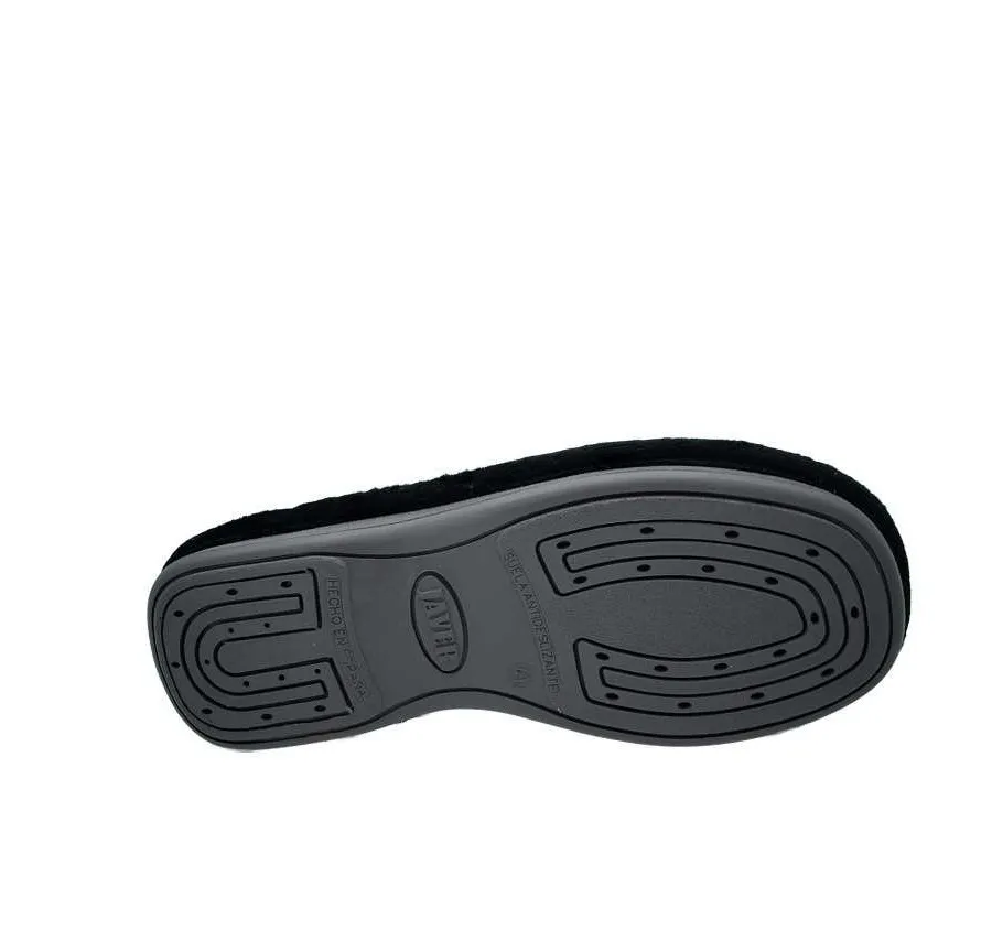 ZAPATILLA JAVER 35–195 DE CASA PARA HOMBRE ALEXA NEGRO PLANTA ACOLCHADA SUELA ANTIDESLIZANTE PISO BIORELAX 26445