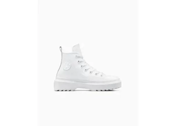 Zapatilla Junior  Converse Lugged Lift Hi Piel Blanco