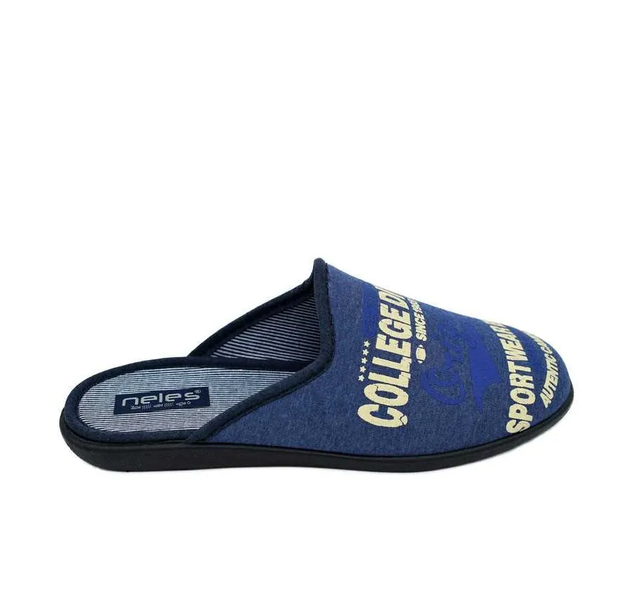 ZAPATILLA MUY CÓMODA Y FRESCA PARA HOMBRE CHINELA PUNTO PLUS MARINO