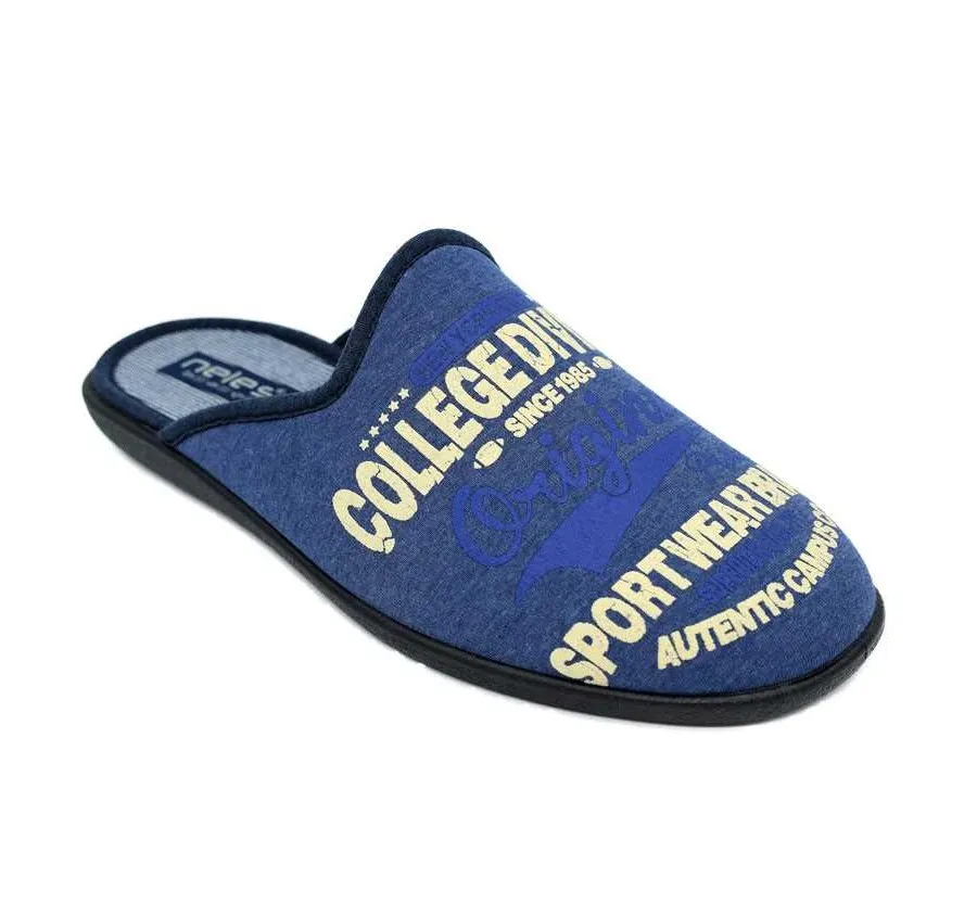ZAPATILLA MUY CÓMODA Y FRESCA PARA HOMBRE CHINELA PUNTO PLUS MARINO