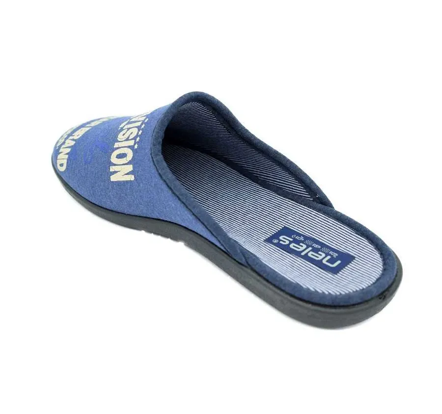 ZAPATILLA MUY CÓMODA Y FRESCA PARA HOMBRE CHINELA PUNTO PLUS MARINO