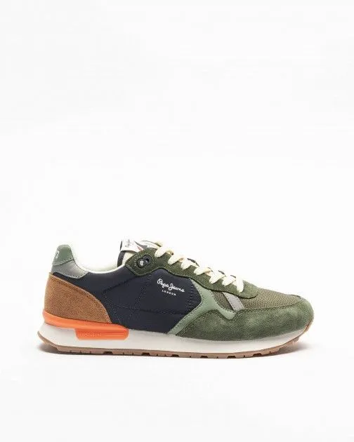 Zapatillas Pepe Jeans London Brit Mix M Verde