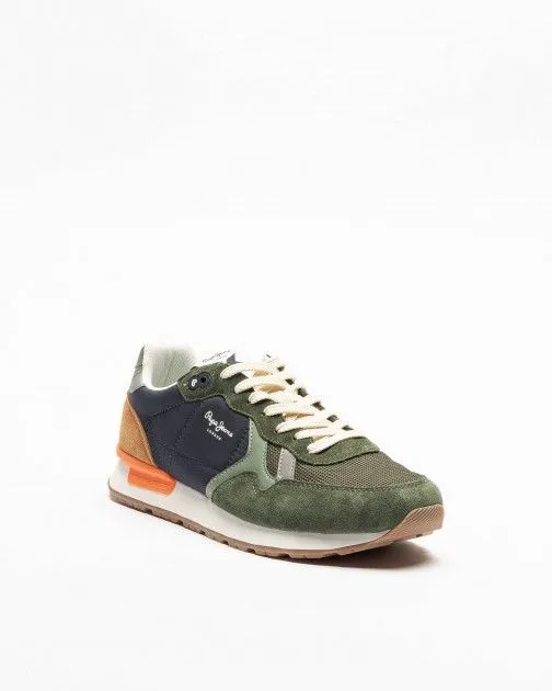 Zapatillas Pepe Jeans London Brit Mix M Verde