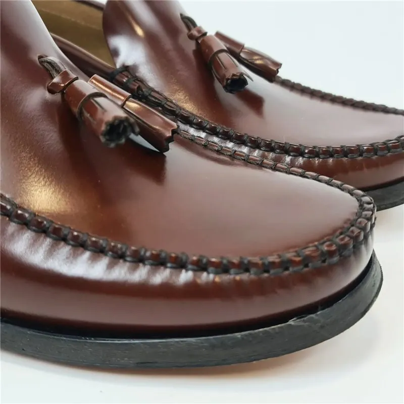 Zapatos Castellanos Hombre Piel Florentic Borlas Suela Cuero 702 Cuero, de Manuel Medrano