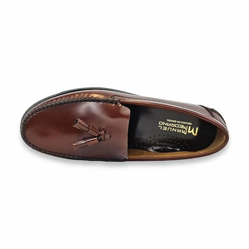 Zapatos Castellanos Hombre Piel Florentic Borlas Suela Cuero 702 Cuero, de Manuel Medrano