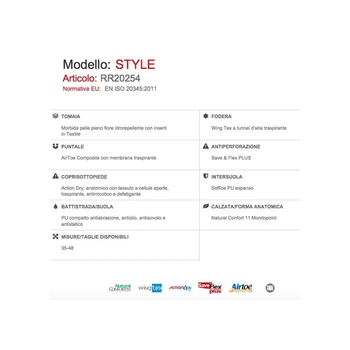 Zapatos de seguridad U Power Style S3 SRC