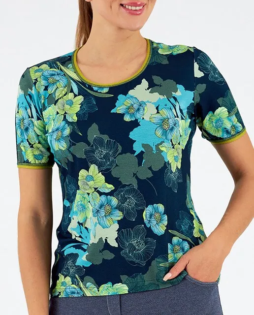 Zero Camiseta de mujer cuello redondo manga corta